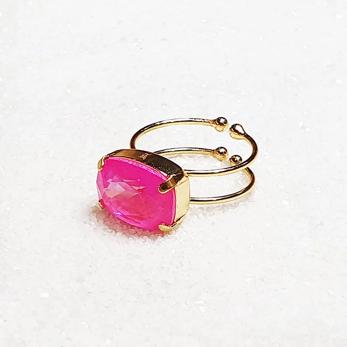 Orson Hot Pink Crystal Ring
