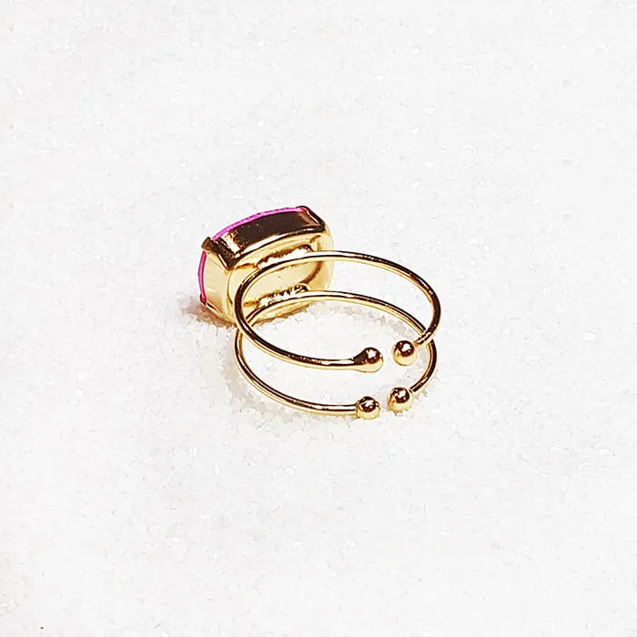 Orson Hot Pink Crystal Ring