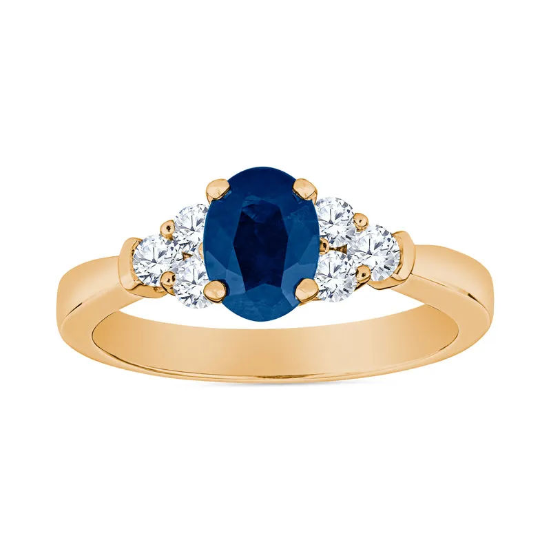 Oval Sapphire and Diamond Ring