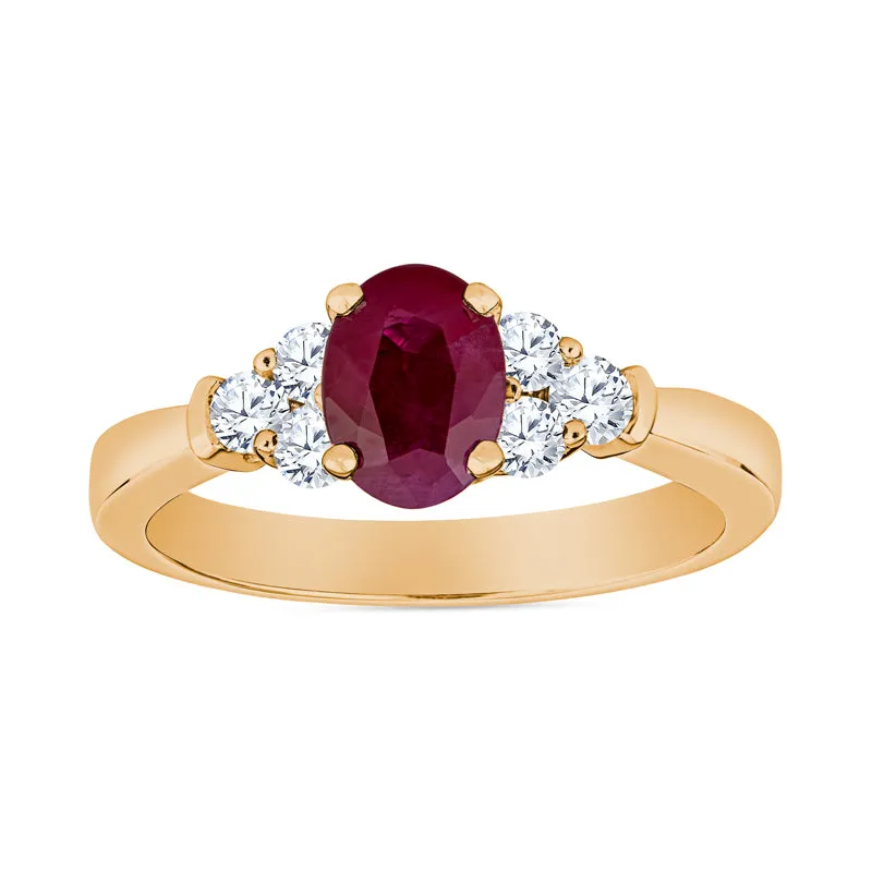 Oval Sapphire and Diamond Ring