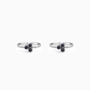 Oxidised Silver Dhriti Toe Rings