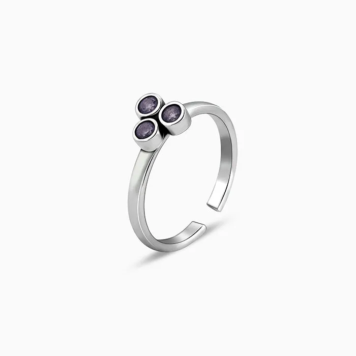 Oxidised Silver Dhriti Toe Rings