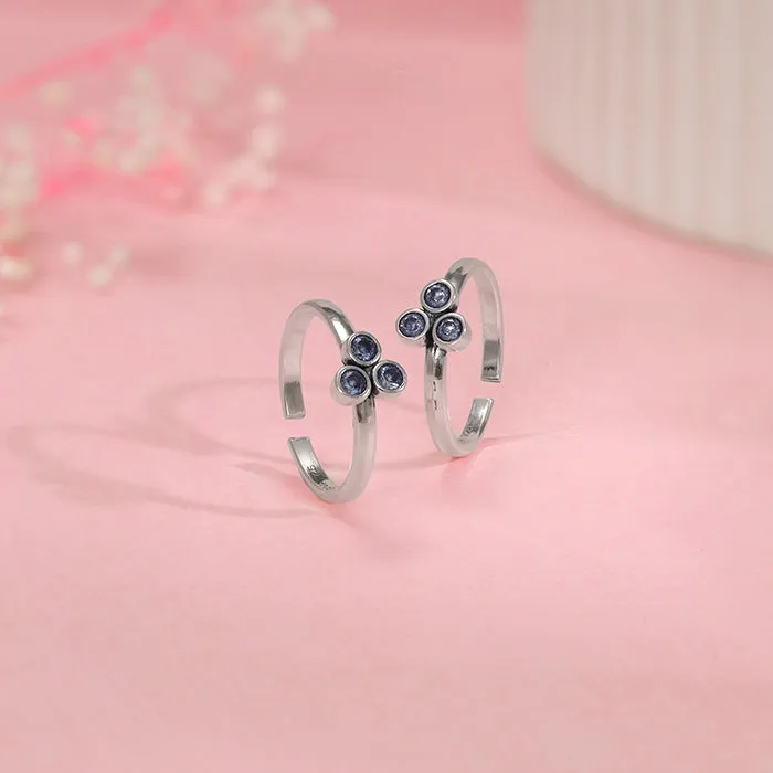 Oxidised Silver Dhriti Toe Rings