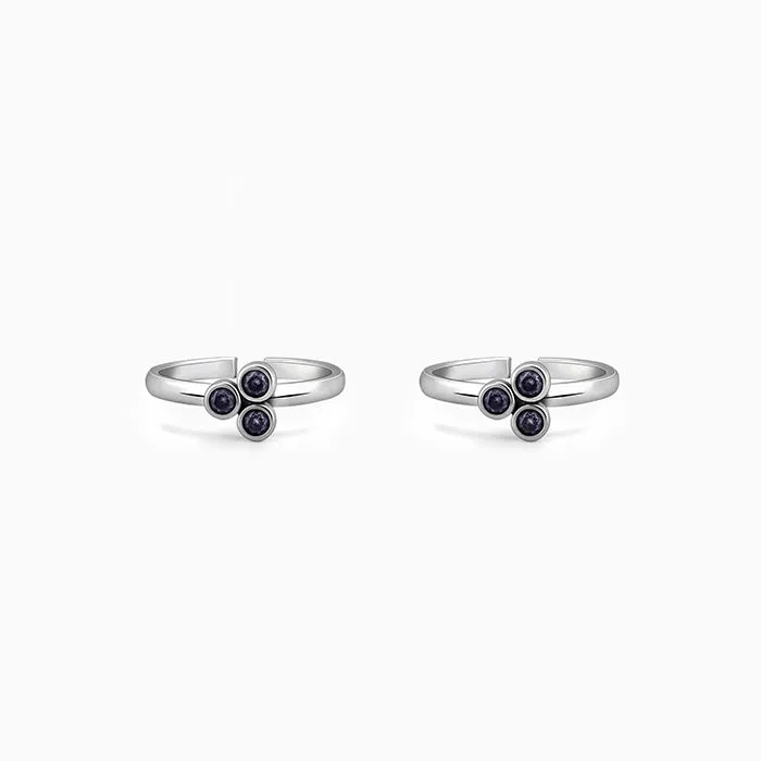 Oxidised Silver Dhriti Toe Rings