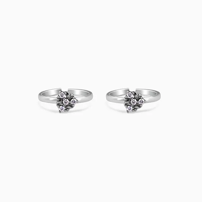 Oxidised Silver Mansi Toe Rings