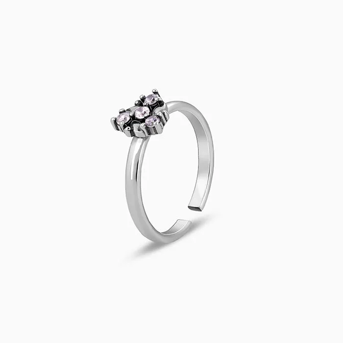 Oxidised Silver Mansi Toe Rings