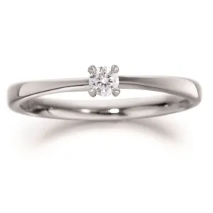 Palladium Solitaire Single diamond ring