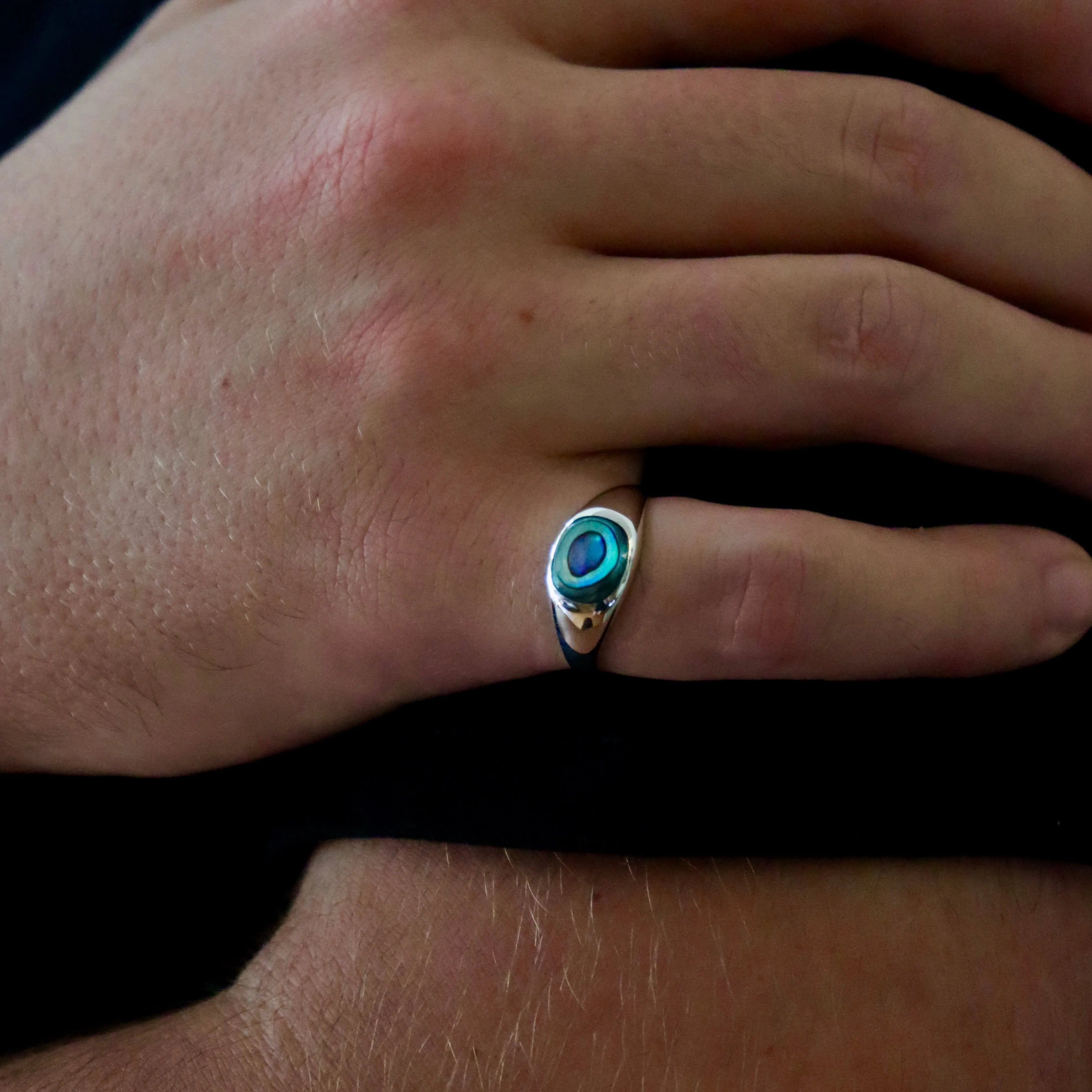 Paua Signet Ring
