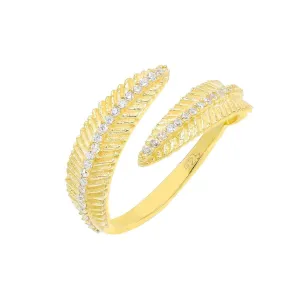 Pavé Leaf Ring