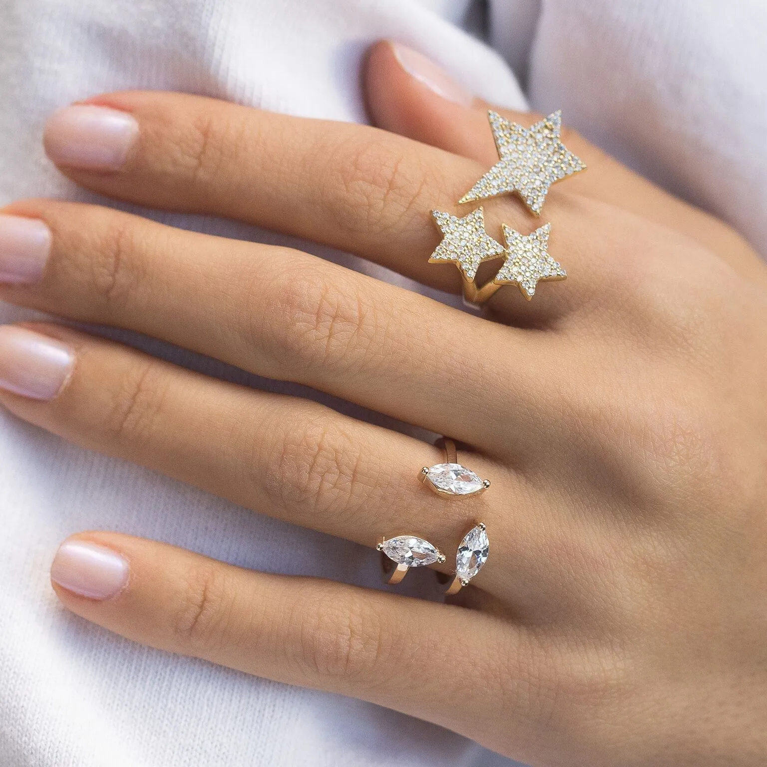 Pavé Star Ring