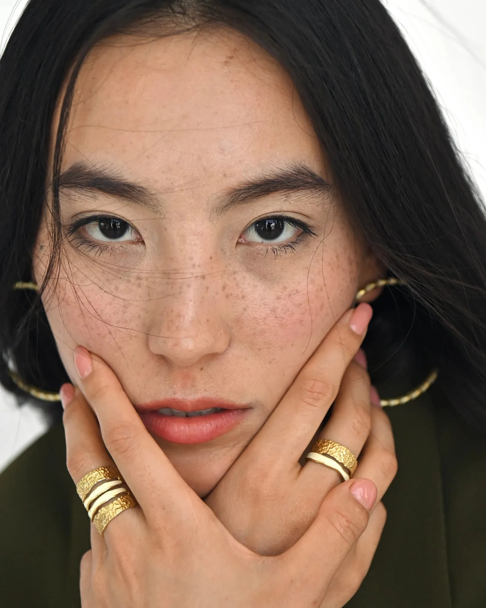 Pearl Enamel Stackable Rings