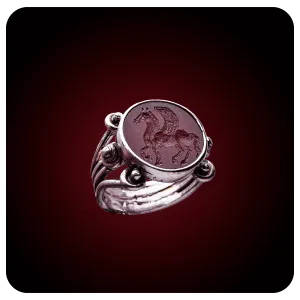 Pegasus, Intaglio, Carnelian Stone