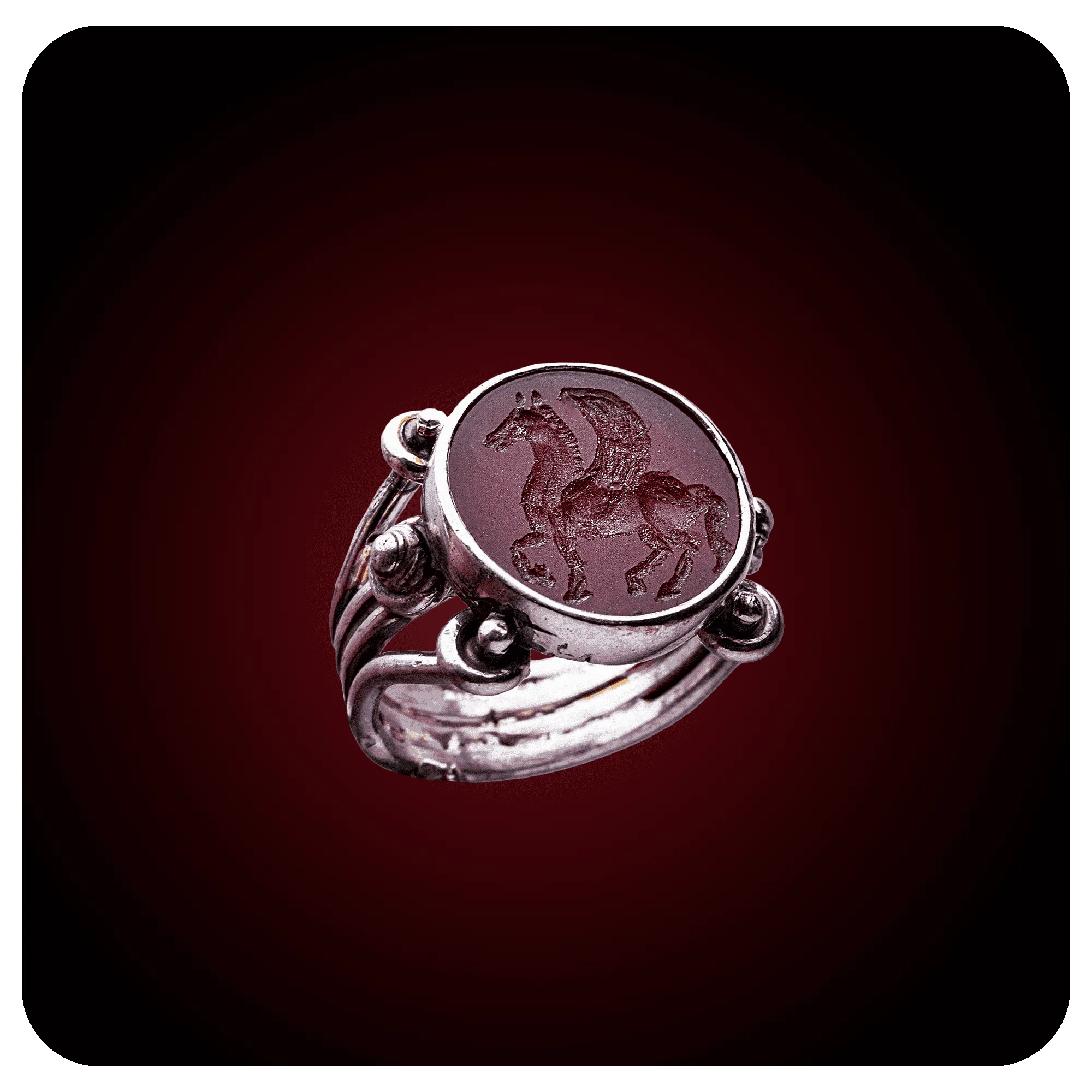 Pegasus, Intaglio, Carnelian Stone