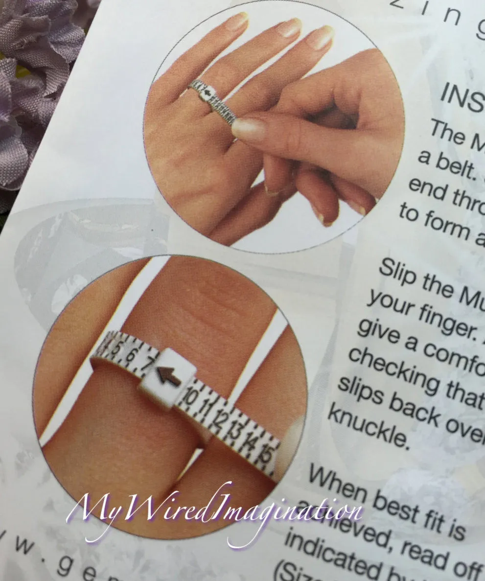 Plastic Ring Sizer, Reusable, Easily Find Your Ring Size, Adjustable Ring Sizer