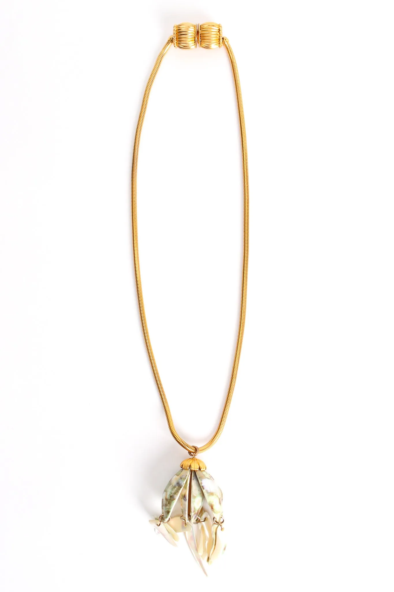 Polished Shell Pendant Necklace