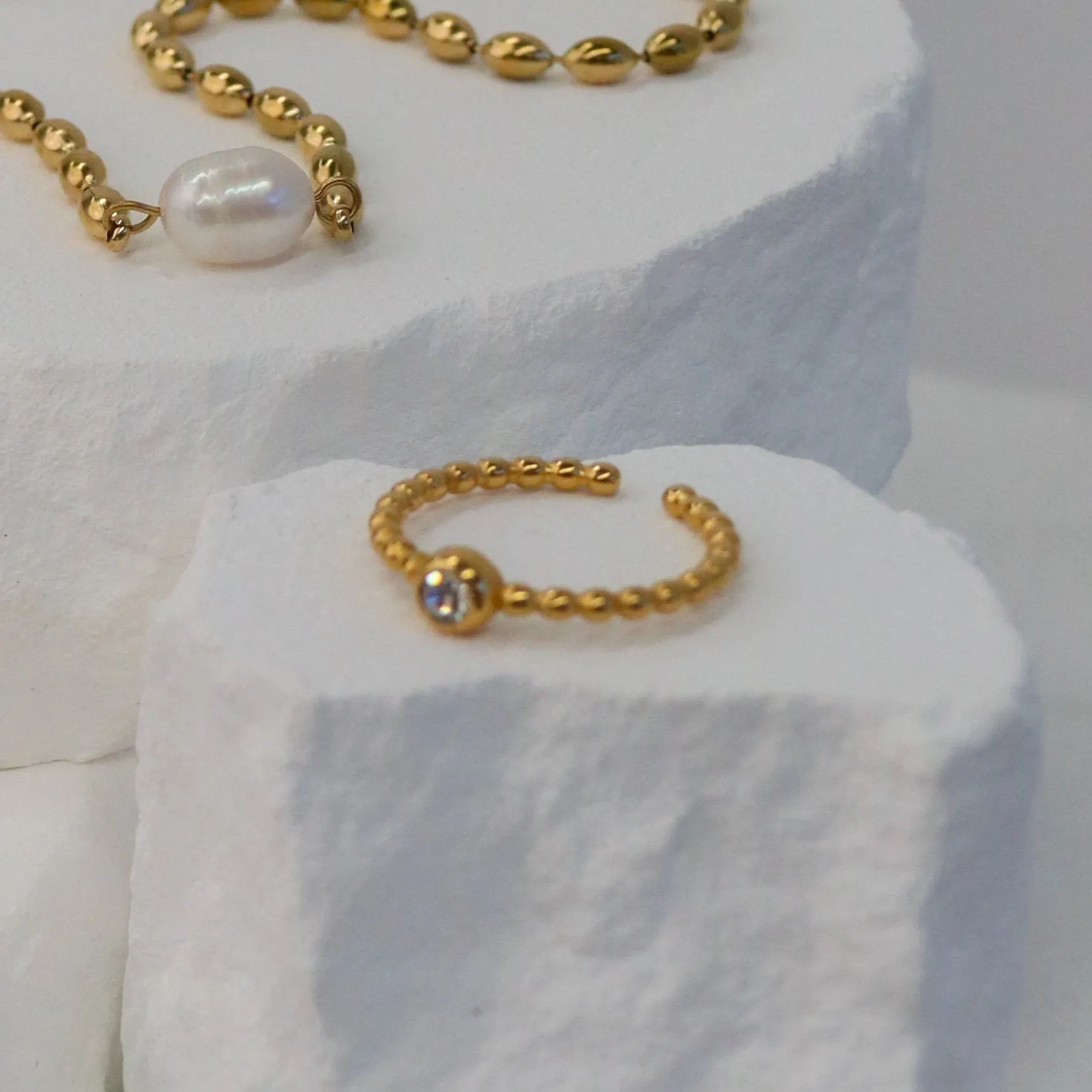 Poppy | Gold Plated Adjustable Ring
