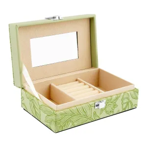 Premium Wooden Jewelry Organizer Box, Ideal for Earrings, Rings & Accessories, Small, Green, BT-5