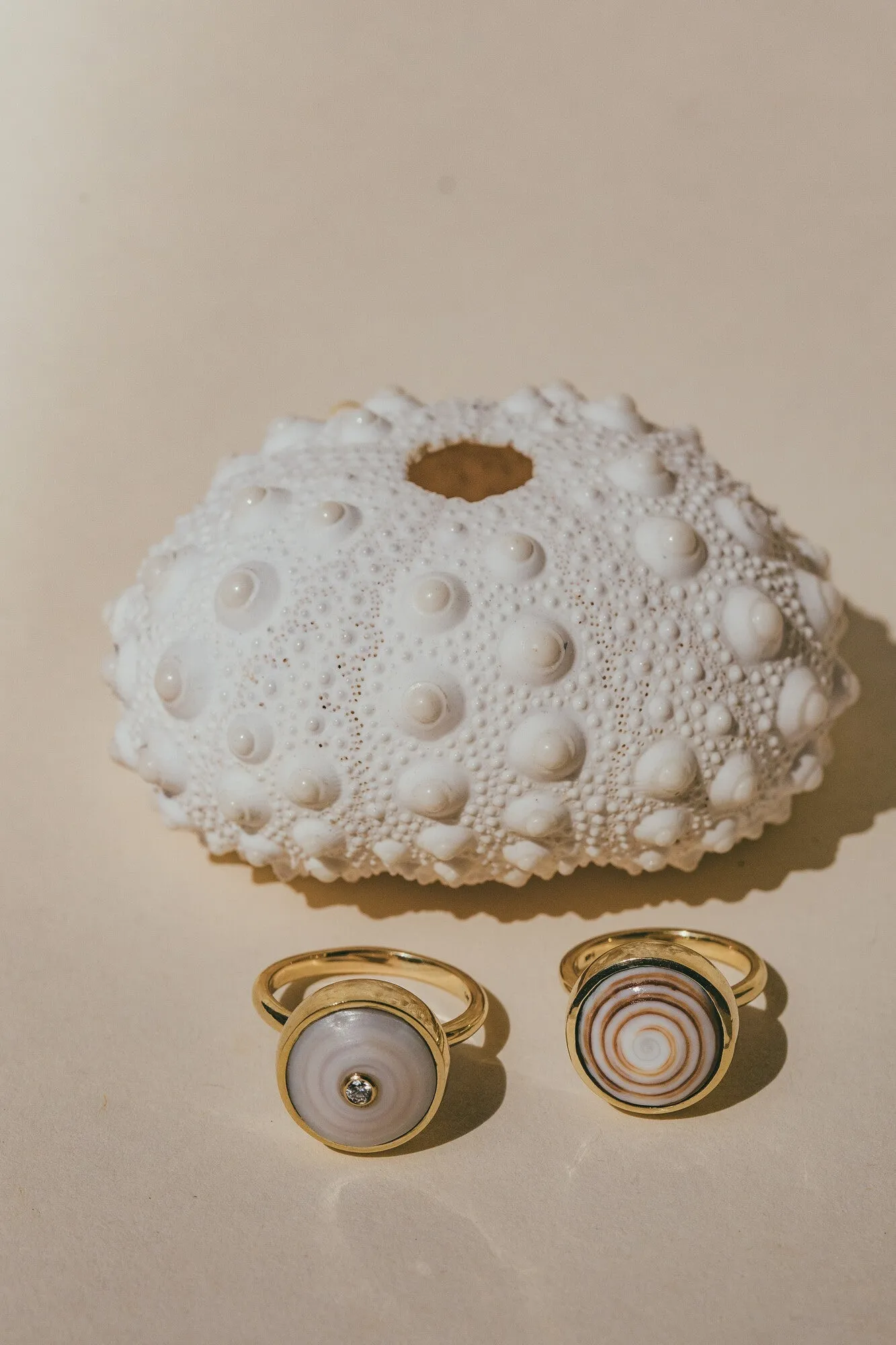PUKA STACKING RING WITH DIAMOND-ONE-OF-A-KIND