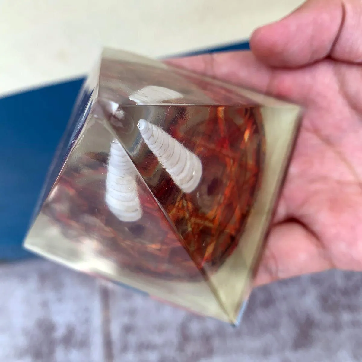 Pyramid with 14K Gold for Protection against Black Magic Kalachakra