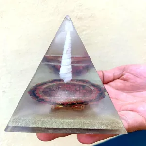 Pyramid with 14K Gold for Protection against Black Magic Kalachakra