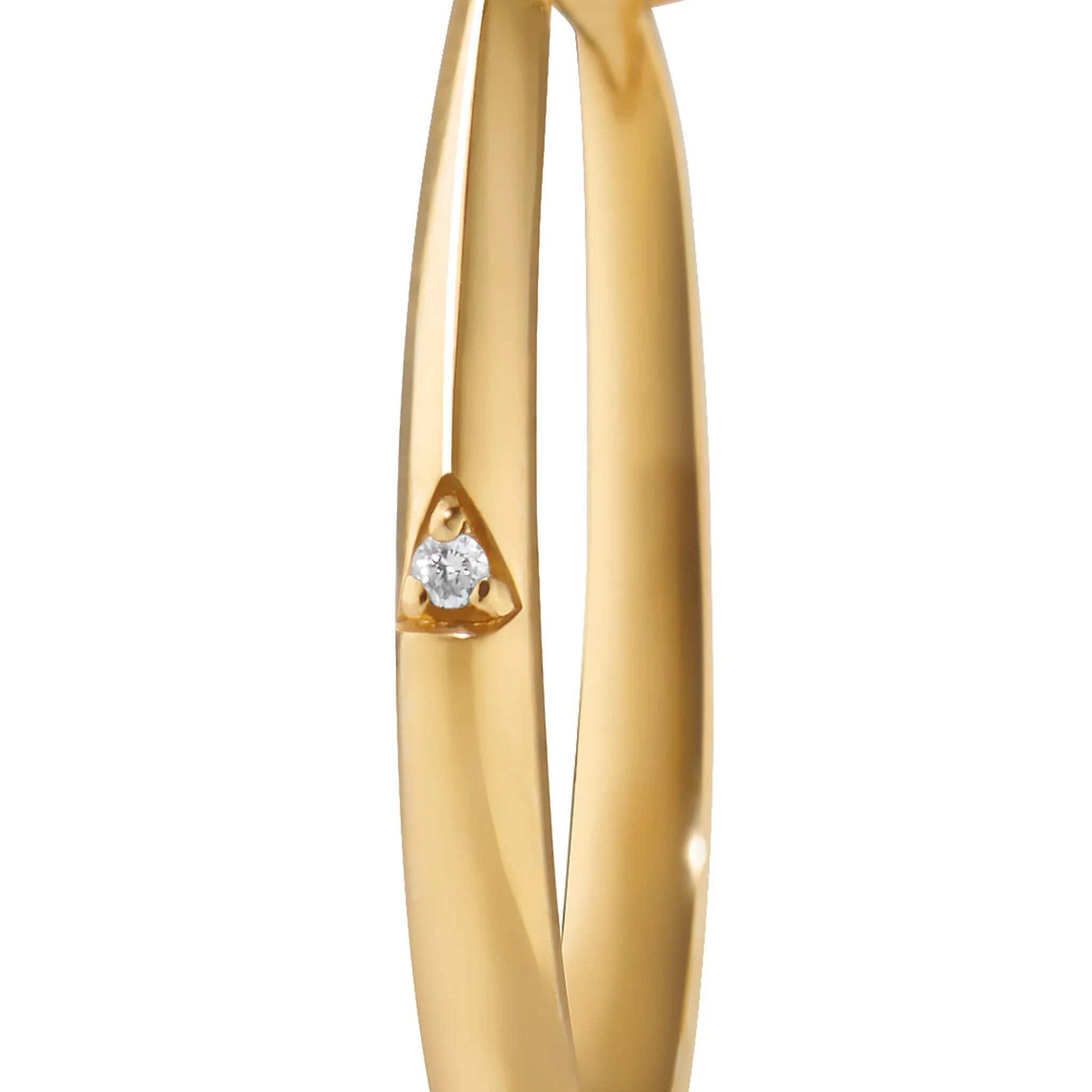 "Points North" Deep-Set Oval Rock Crystal Ring