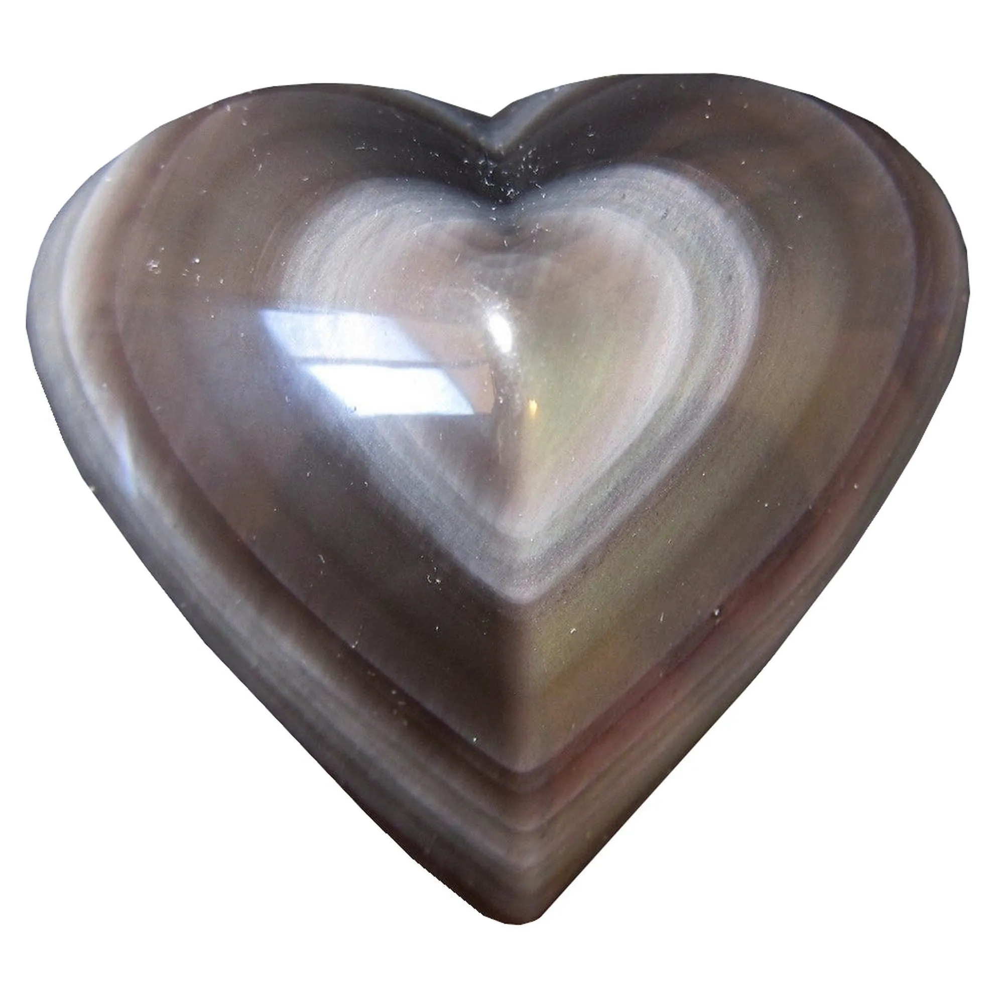 Rainbow Obsidian Heart Blue Protected Love Gem