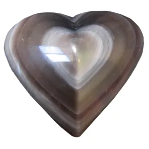 Rainbow Obsidian Heart Blue Protected Love Gem