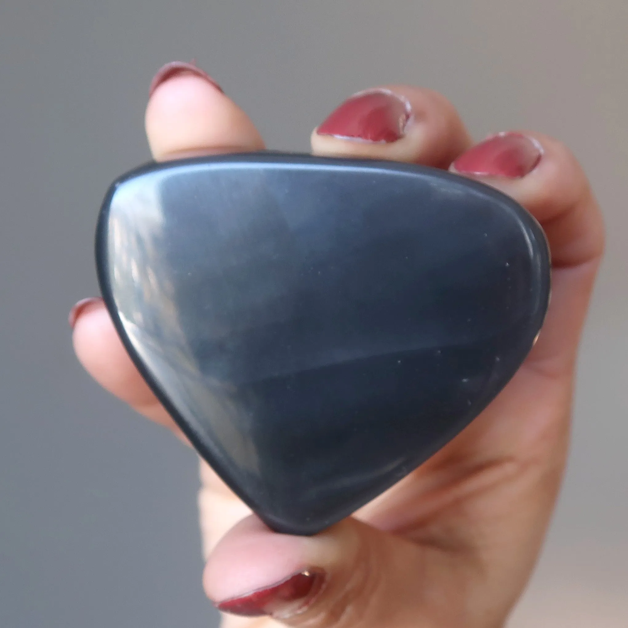 Rainbow Obsidian Heart Blue Protected Love Gem