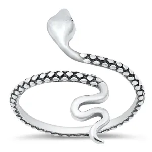 Rattlesnake Serpent Snake  Classic Ring New .925 Sterling Silver Band Sizes 5-10