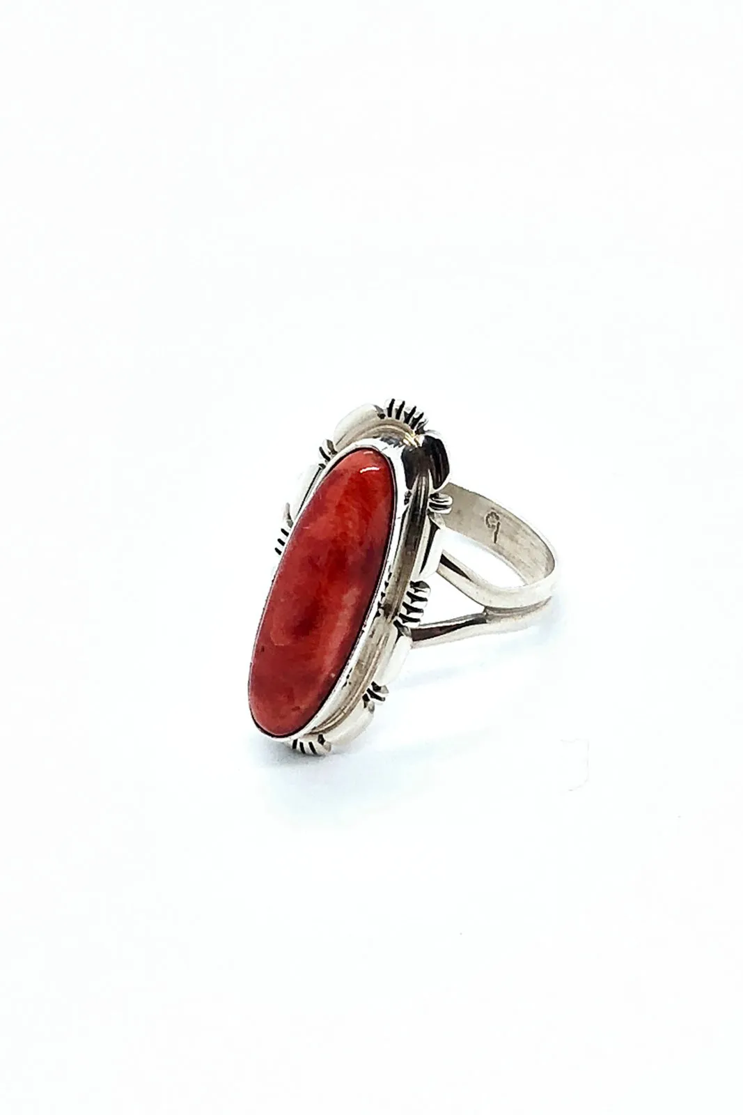 Red Spiny Shell Ring (Size 8 ½)