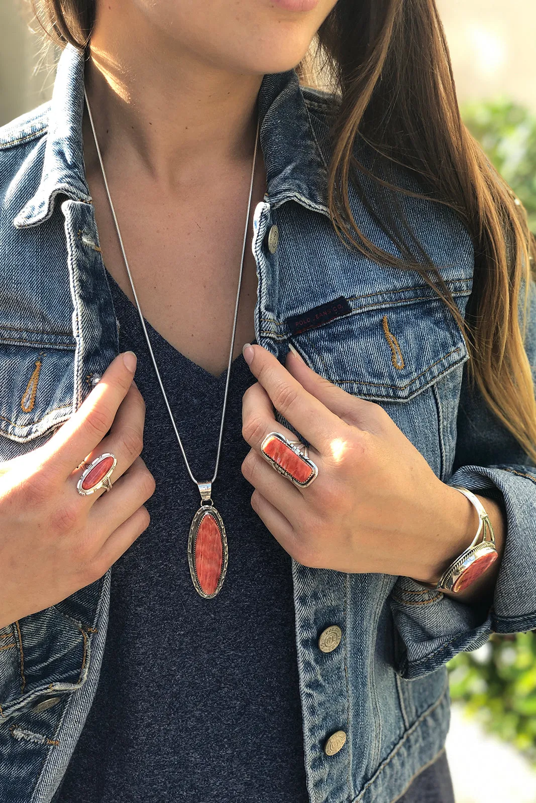Red Spiny Shell Ring (Size 8 ½)