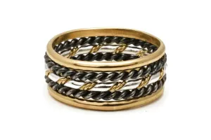 Renaissance 5 Ring Stack, patina