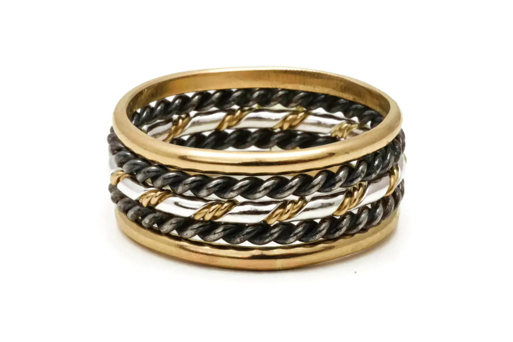 Renaissance 5 Ring Stack, patina