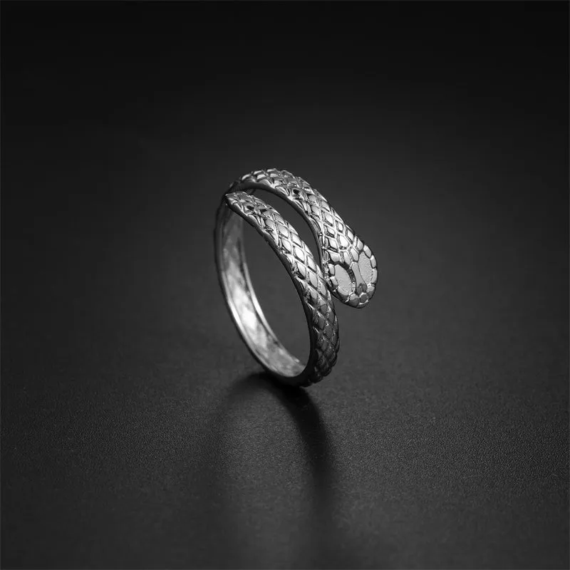 Retro Punk Snake Adjustable Ring
