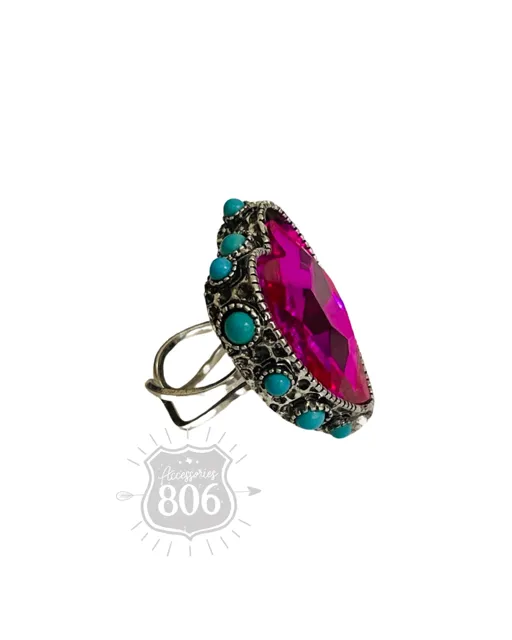 Rhinestone Heart Ring
