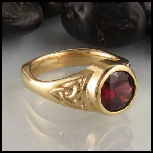 Rhodolite Garnet Ring in Yellow Gold