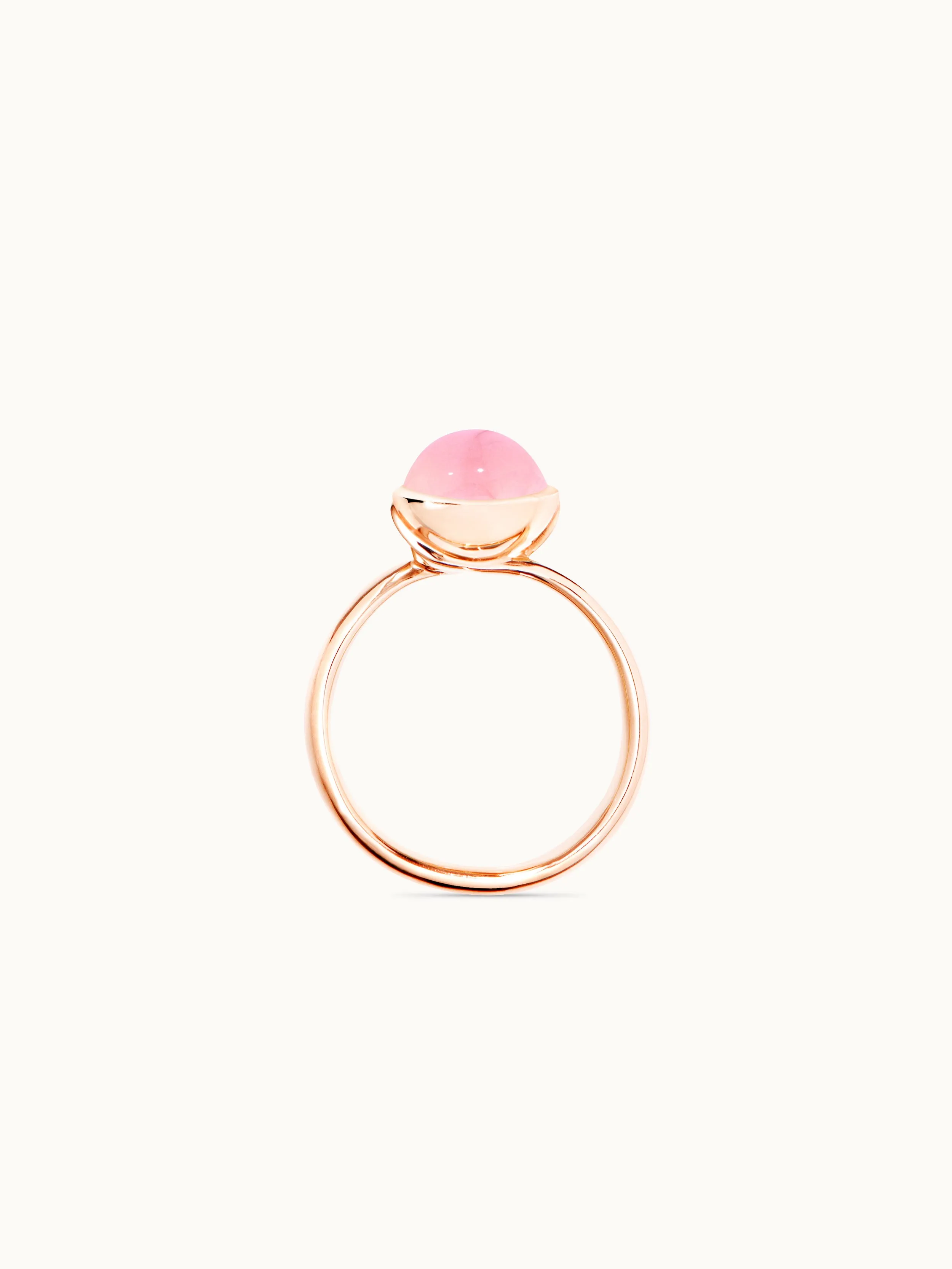 Ring BOUTON small Chalcedony pink pink Chalcedony