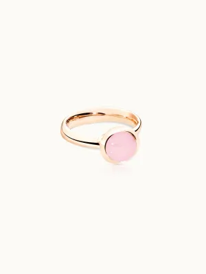 Ring BOUTON small Chalcedony pink pink Chalcedony