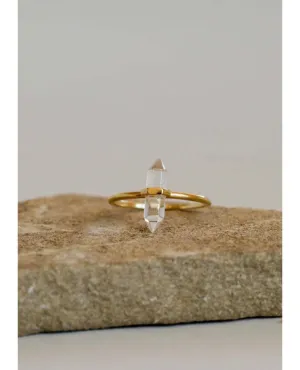 Ring Clear Quartz Point