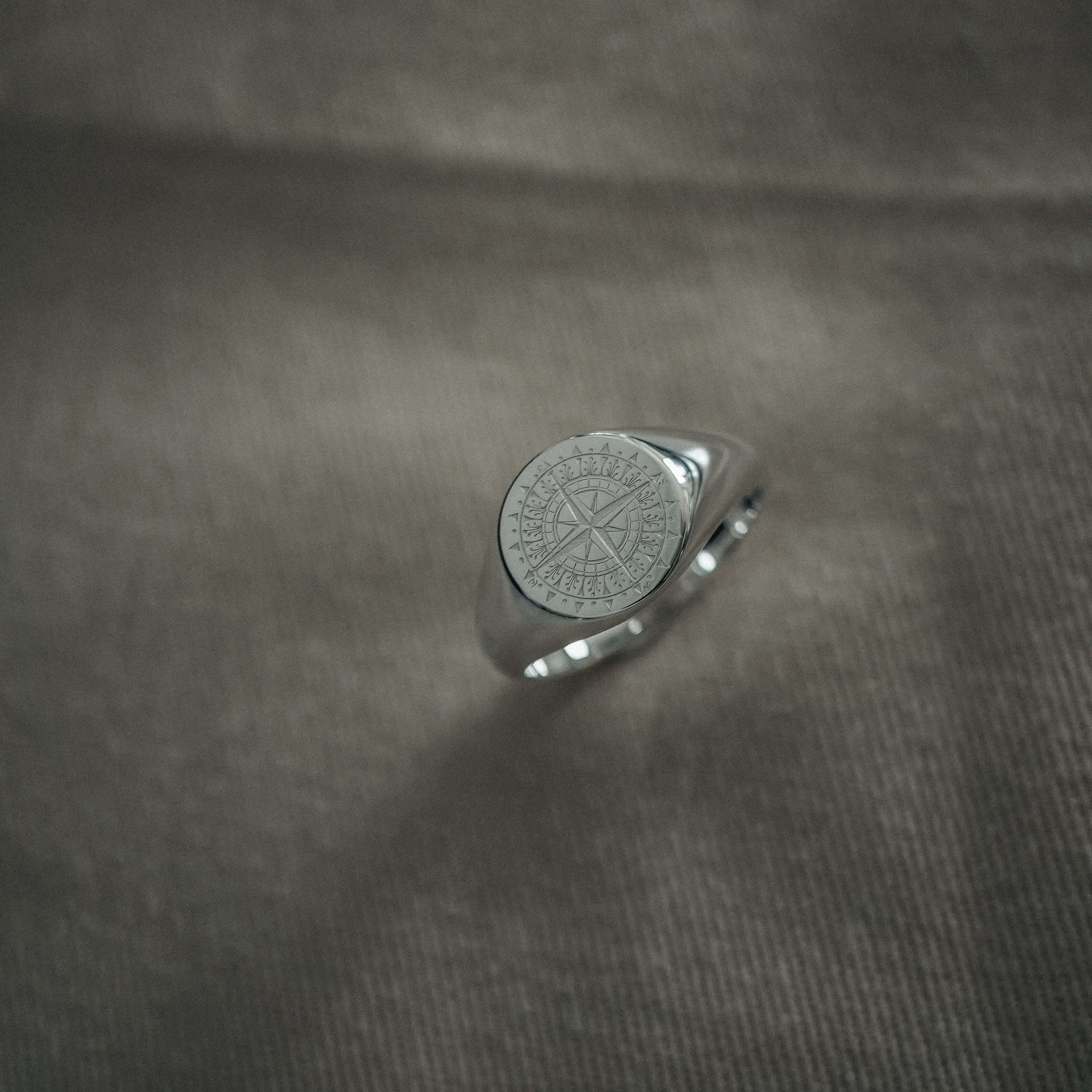 Ring Silver & Gold Compass Rose