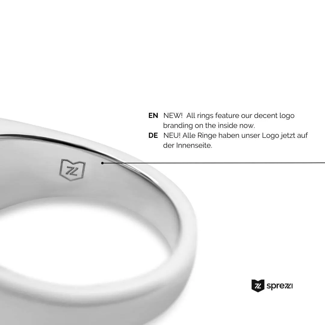 Ring Silver & Gold Compass Rose