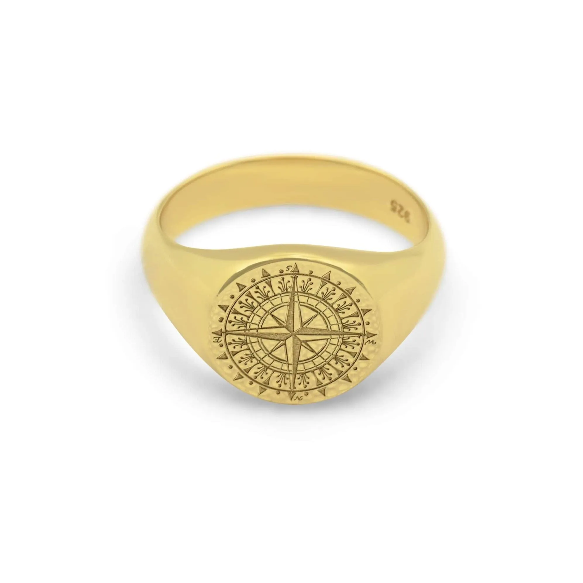 Ring Silver & Gold Compass Rose