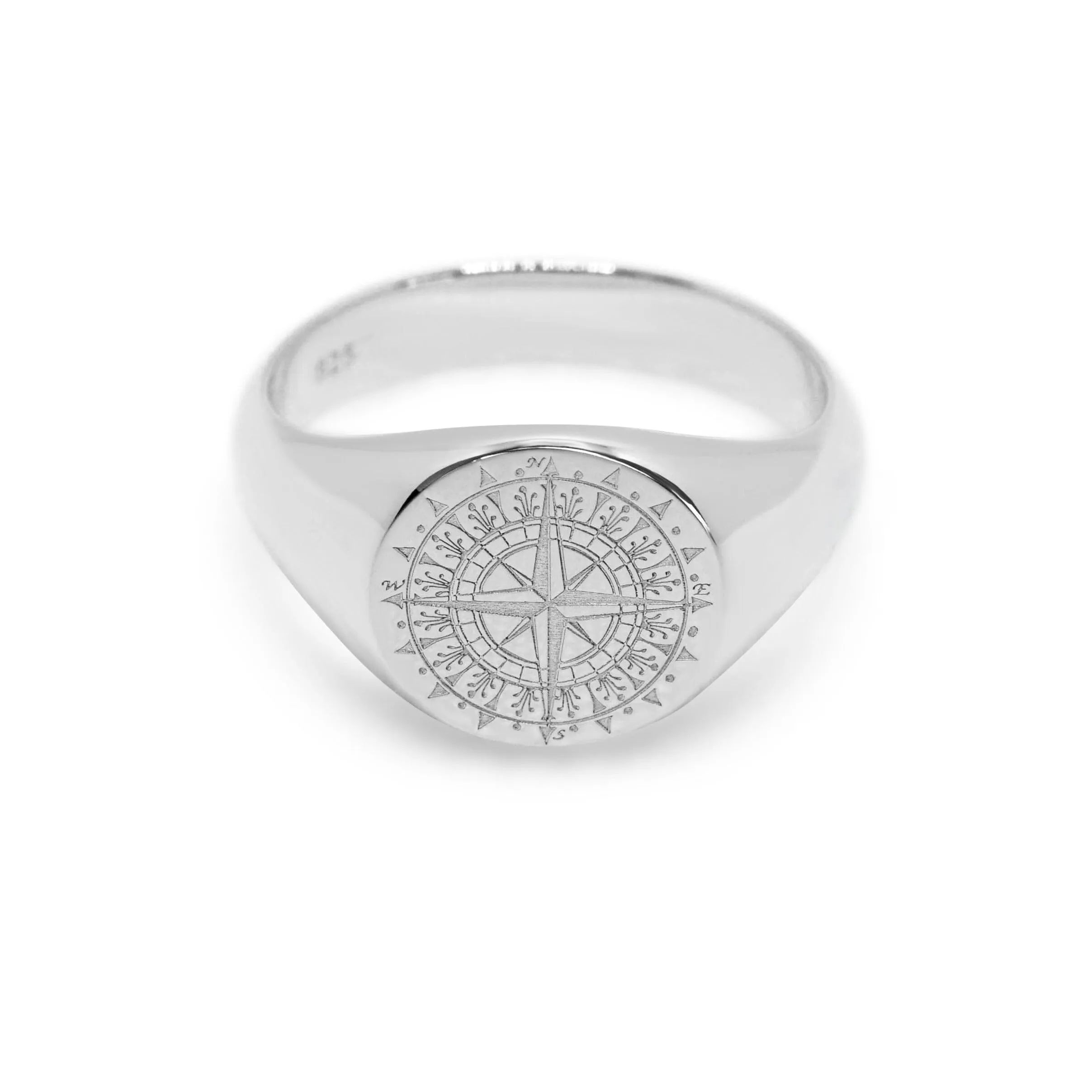 Ring Silver & Gold Compass Rose