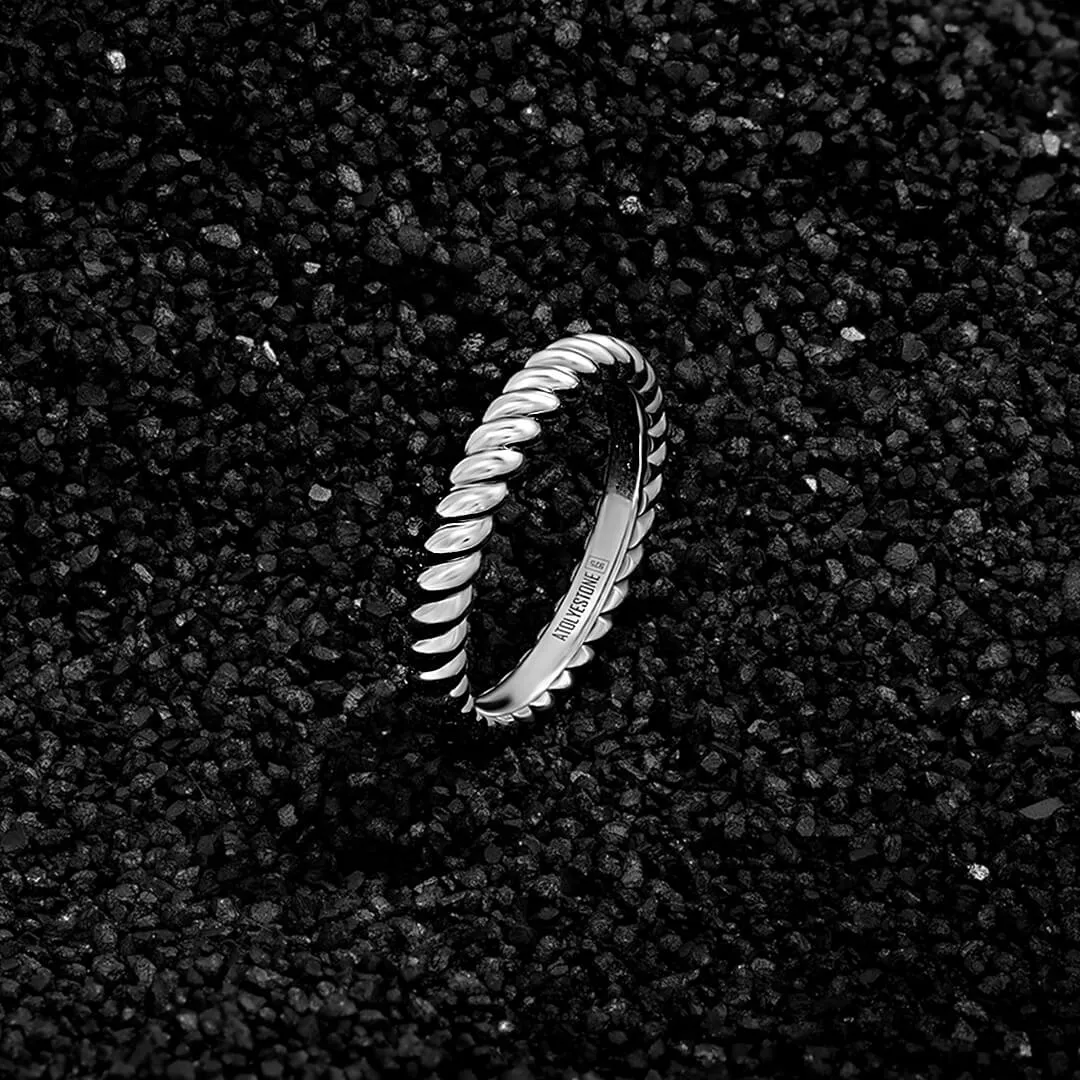 Rope Ring - Solid Silver