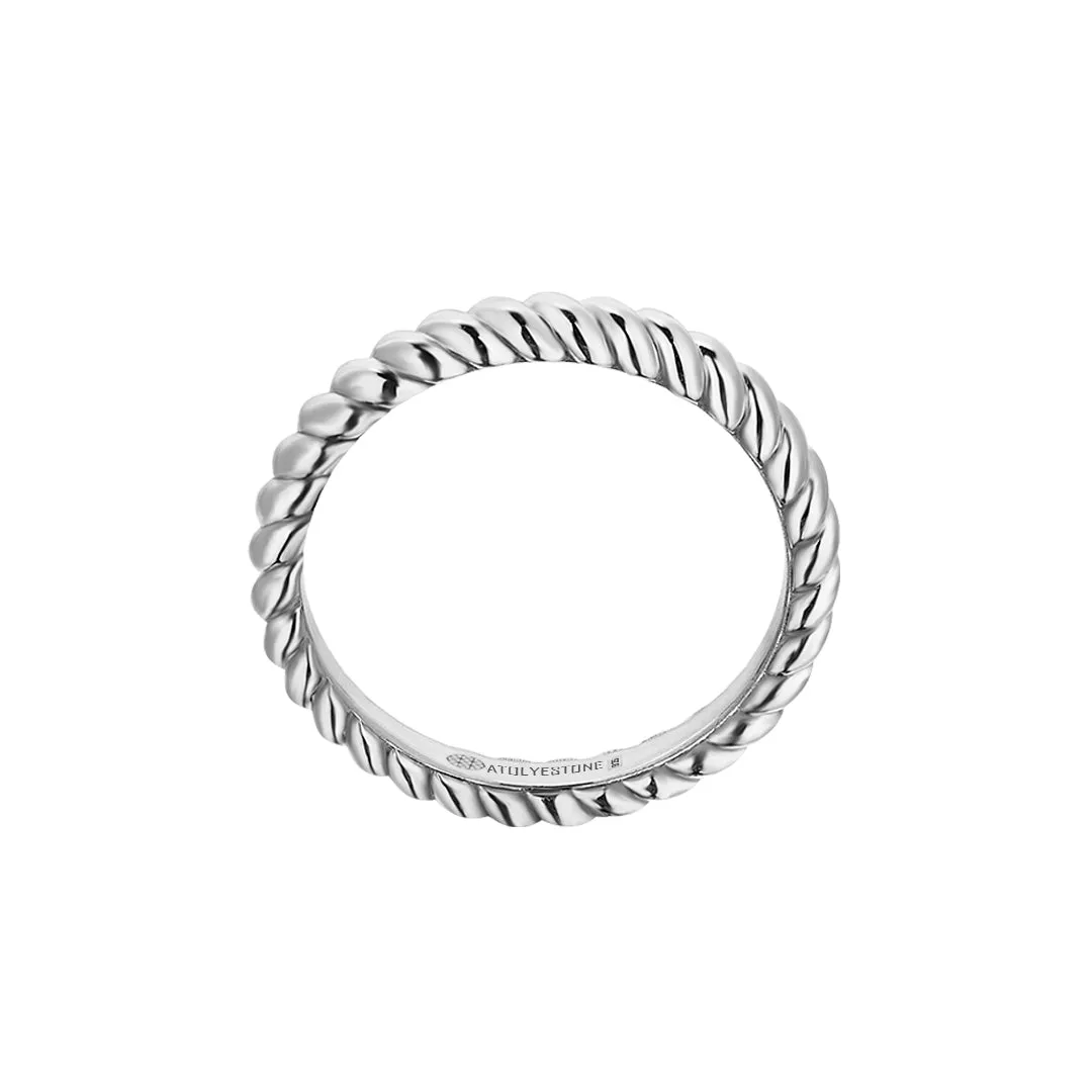 Rope Ring - Solid Silver