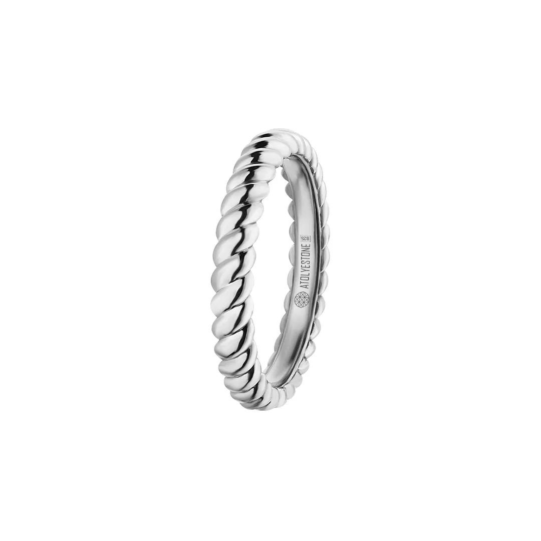 Rope Ring - Solid Silver