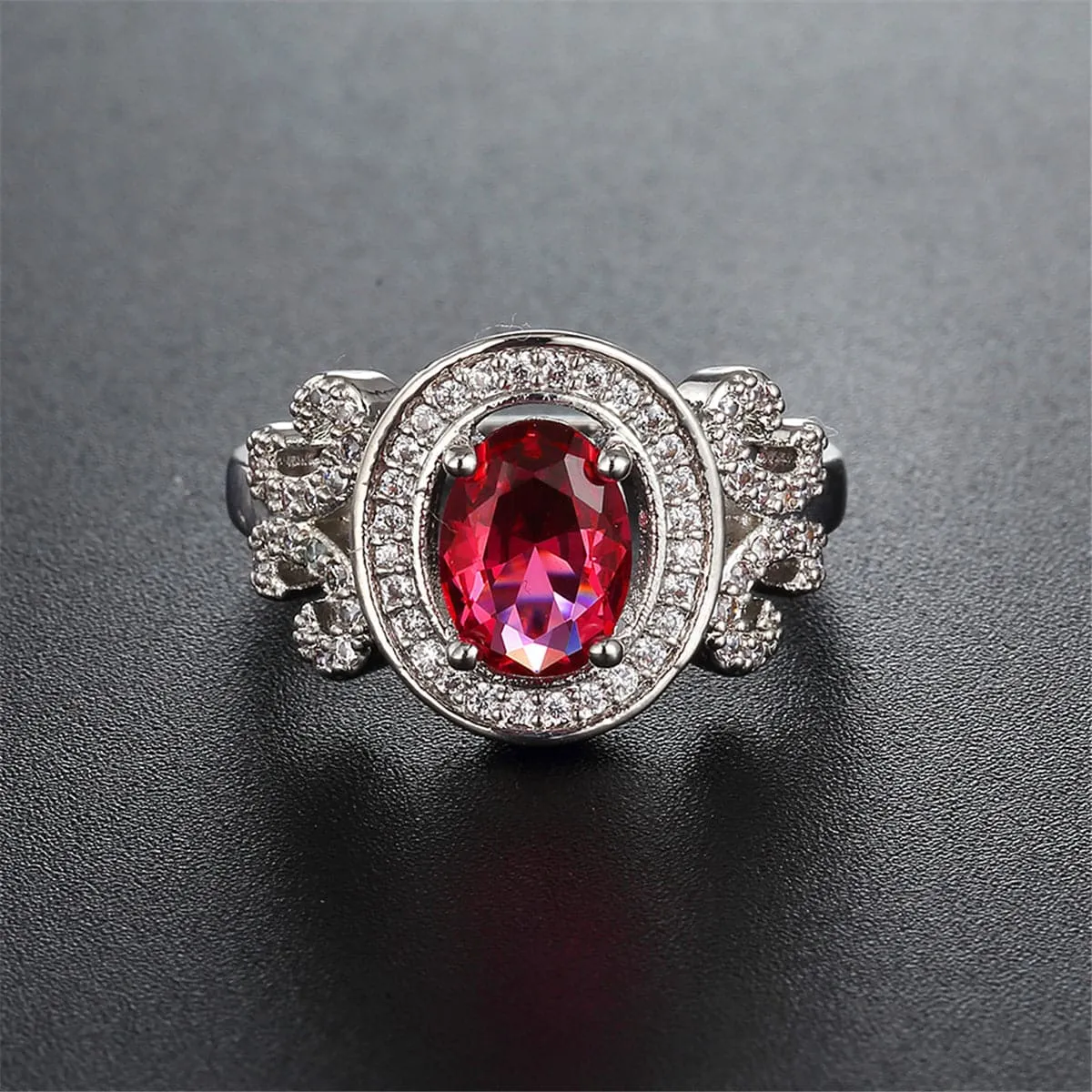 Rose Crystal & Cubic Zirconia Hola Butterfly Ring