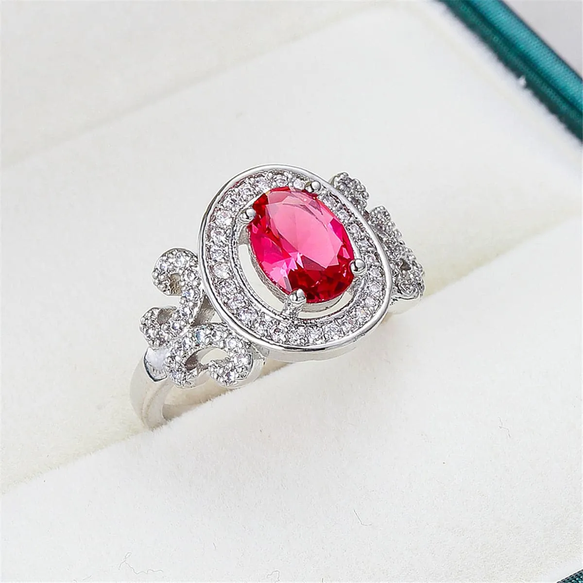 Rose Crystal & Cubic Zirconia Hola Butterfly Ring