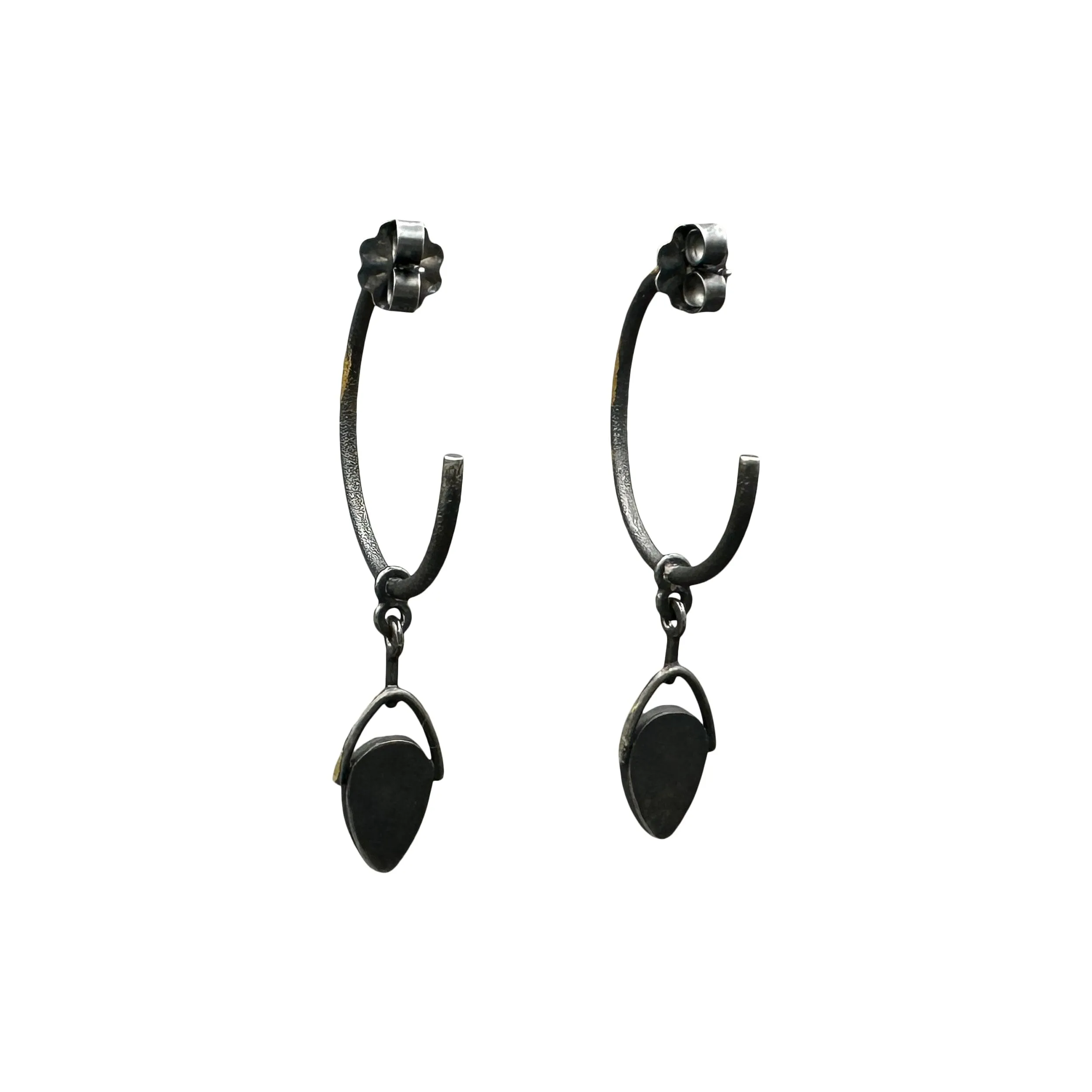 Rose-cut Iolite Hoops