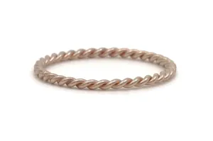 Rose Gold Rope Twist Ring
